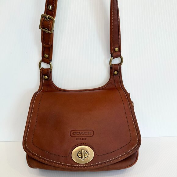 COACH 65th Anniversary Crescent Hippie Crossbody Whiskey Leather RARE - Picture 16 of 16